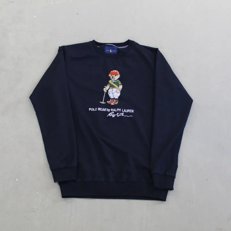 F- Polo Bear By Ralph Lauren Embroidered Text & Logo Crewneck made by HG Vintage