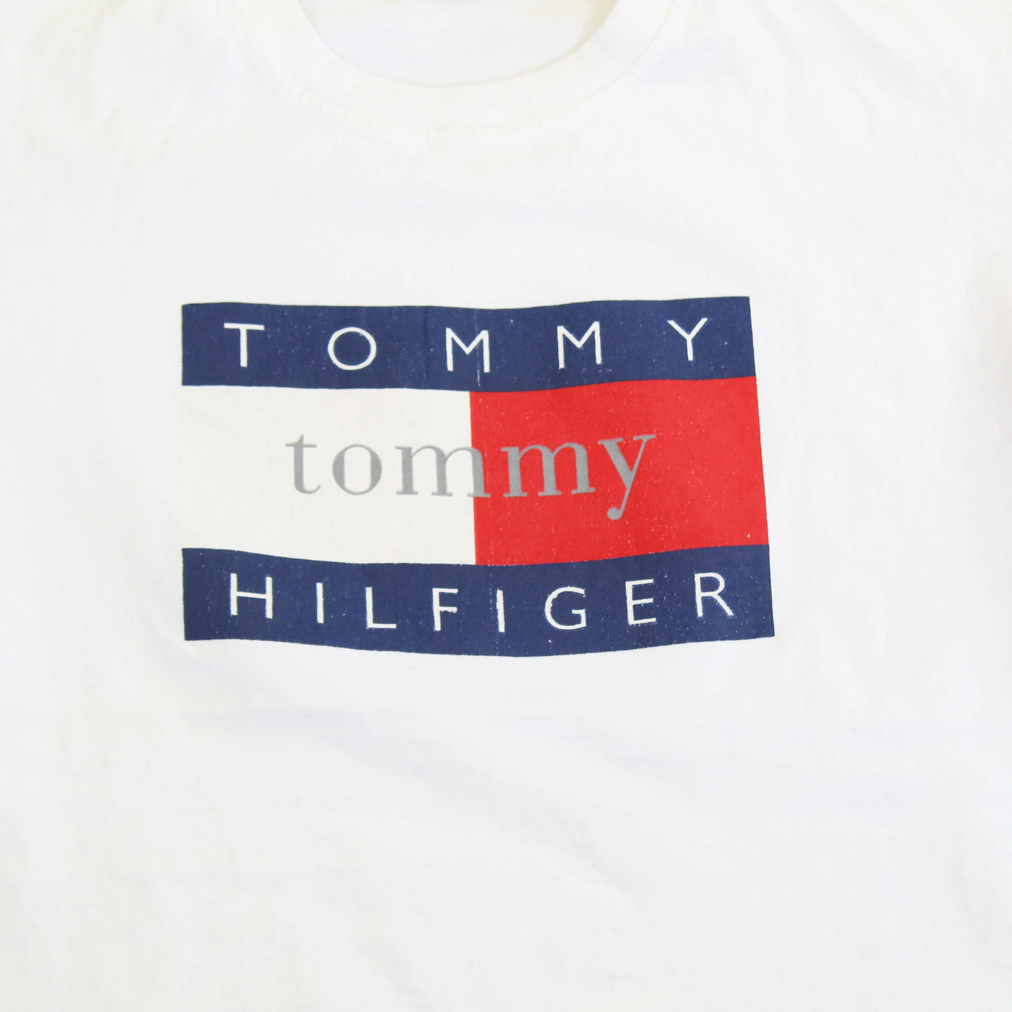 F- Vintage Tommy Hilfiger Logo & Text Tee sold by HG Vintage product image thumbnail 2