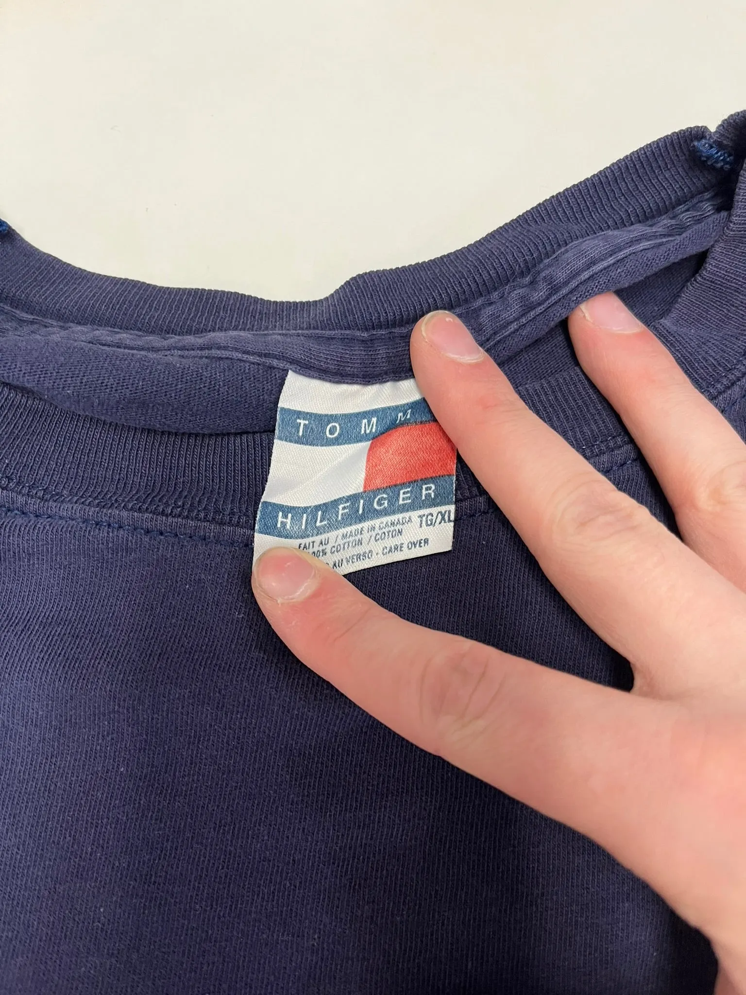 F- Vintage Tommy Hilfiger Real American Text Tee sold by HG Vintage product image thumbnail 4