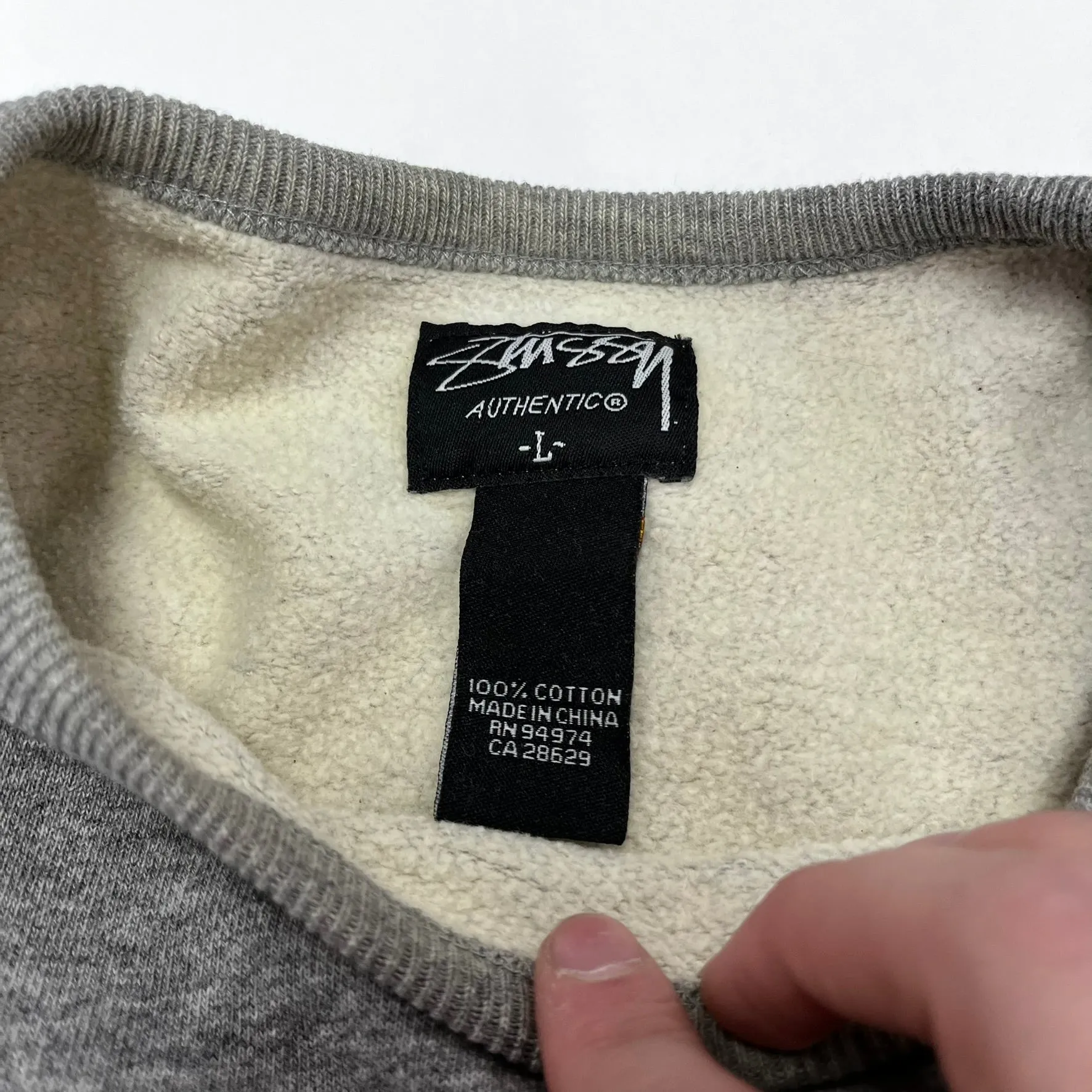 F- Vintage Stussy Simple Logo Embroidered Crewneck sold by HG Vintage product image thumbnail 3