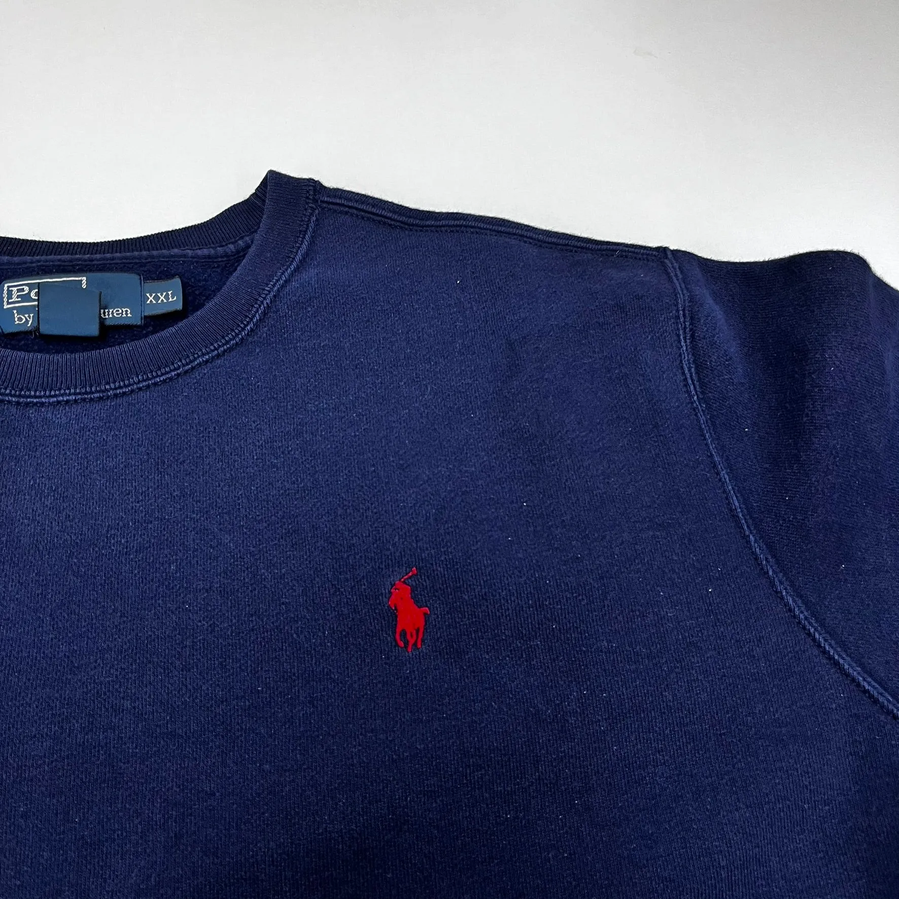 F- Vintage Polo Ralph Lauren Embroidered Horse Crewneck Navy sold by HG Vintage product image thumbnail 2