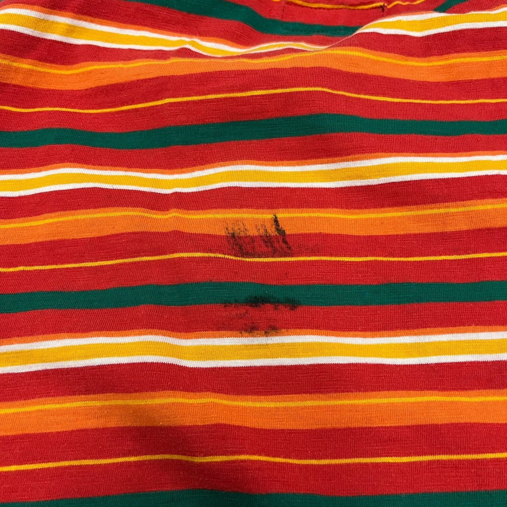 F- 2018 Guess J Balvin Vibras Tour Striped Orange Green Tee sold by HG Vintage product image thumbnail 4