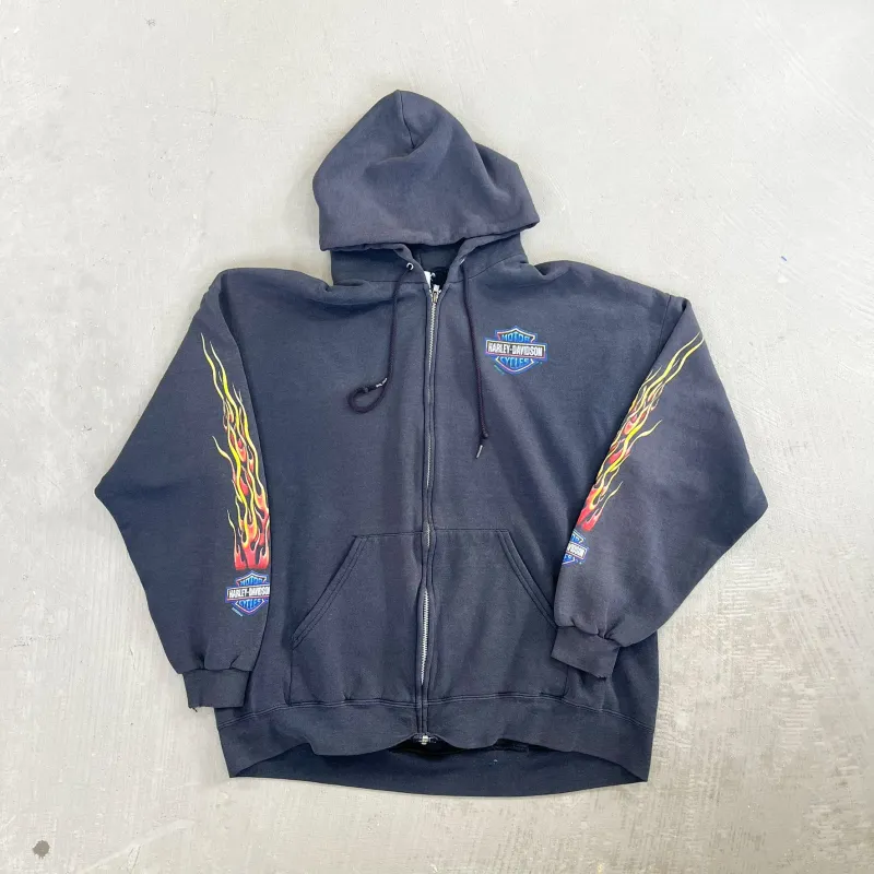 F- Vintage '00 Harley Davidson Golden Gate Bridge Zip Up Hoodie sold by HG Vintage