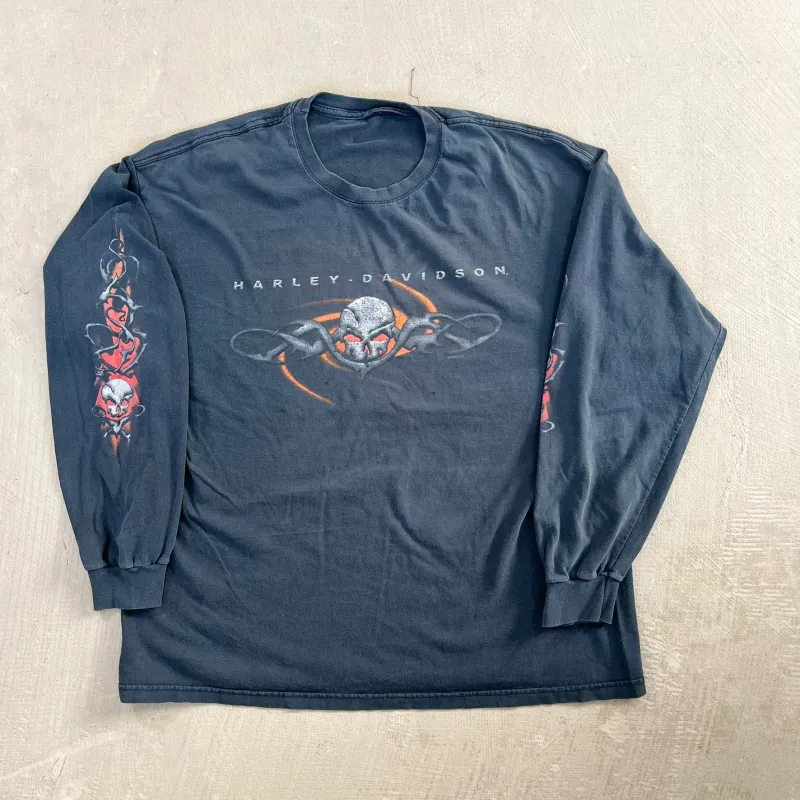 F- Vintage '06 Harley Davidson Dayton Ohio Long Sleeve Tee sold by HG Vintage
