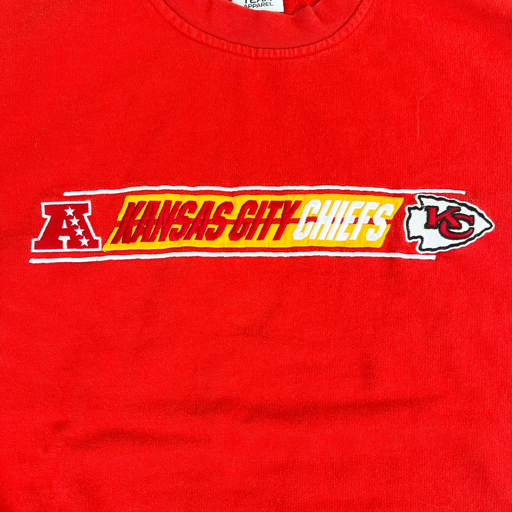 F- Vintage Kansas City Chiefs NFL Embroidered Text Crewneck sold by HG Vintage product image thumbnail 2