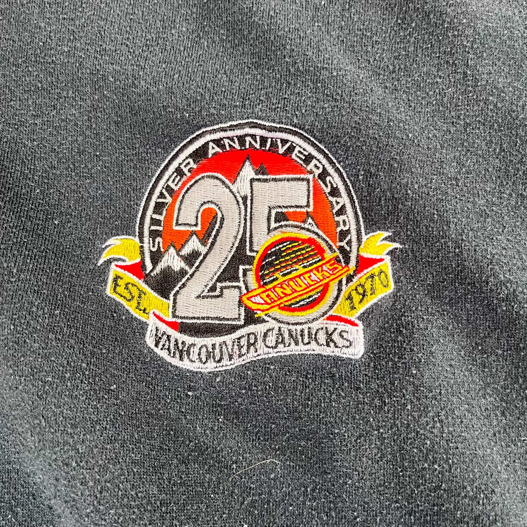 F- Vintage '95 Vancouver Canucks NHL Starter 25th Anniversary Embroidered Crewneck sold by HG Vintage product image thumbnail 3