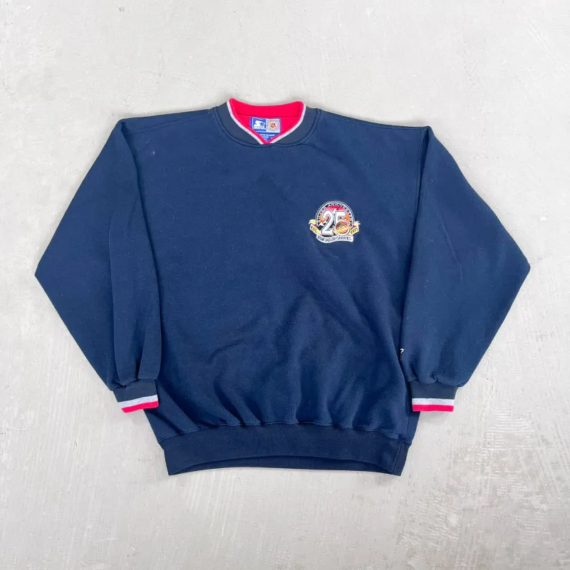 F- Vintage '95 Vancouver Canucks NHL Starter 25th Anniversary Embroidered Crewneck sold by HG Vintage