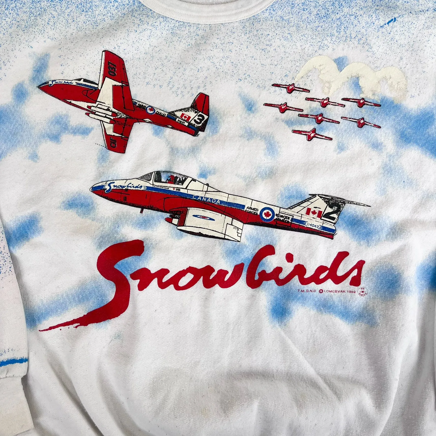 F- Vintage '92 Canadian Snowbirds Military Jets Graphic Crewneck sold by HG Vintage product image thumbnail 2