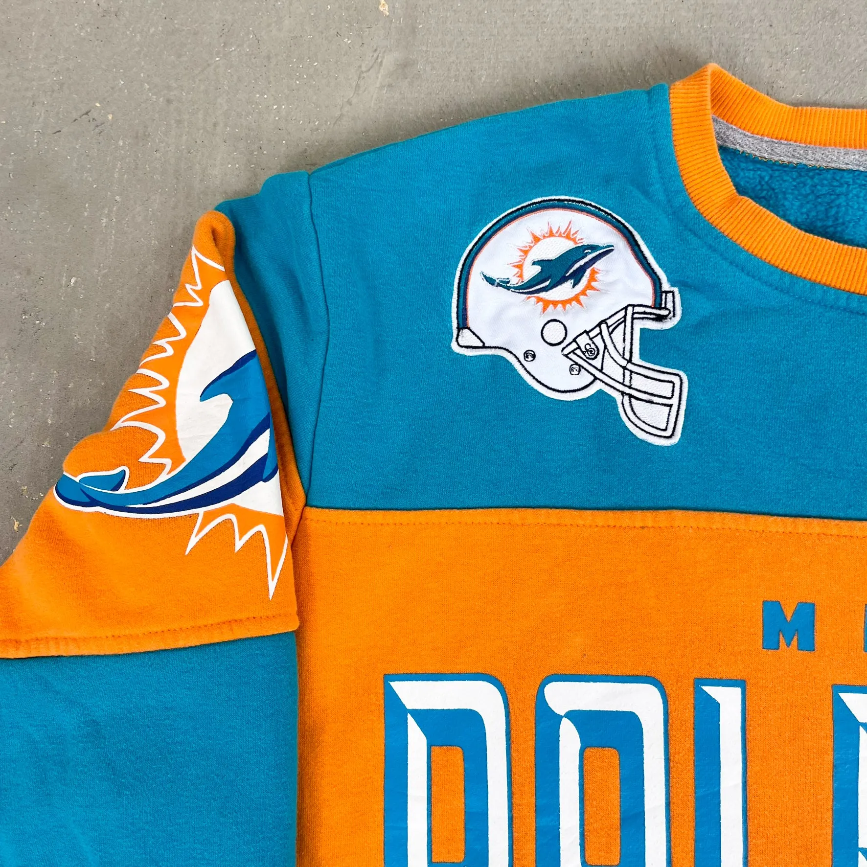 F- Miami Dolphin NFL Handsigh Text & Logo Crewneck sold by HG Vintage product image thumbnail 3