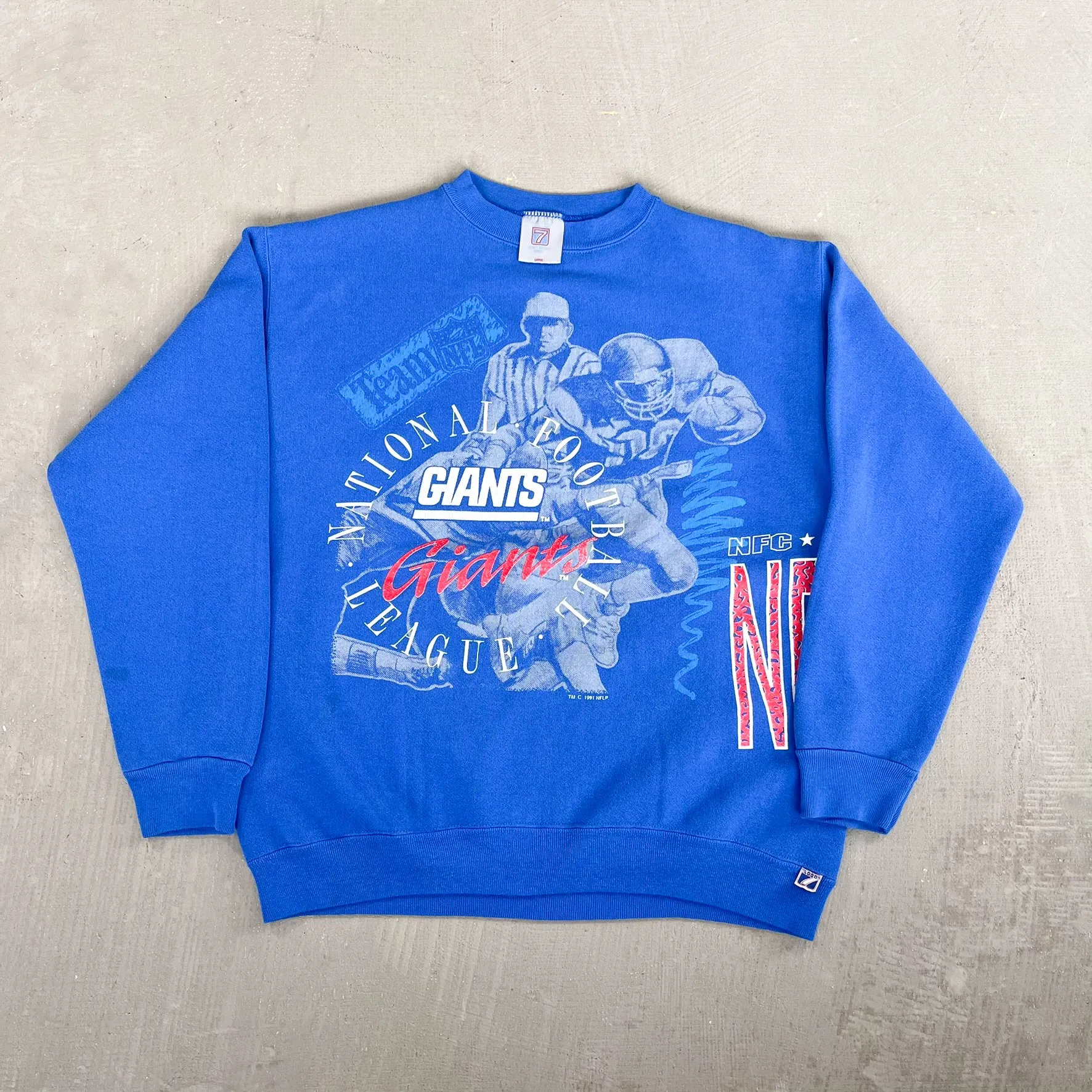 F- Vintage '91 New York Giants NFL Logo 7 Graphic Crewneck sold by HG Vintage