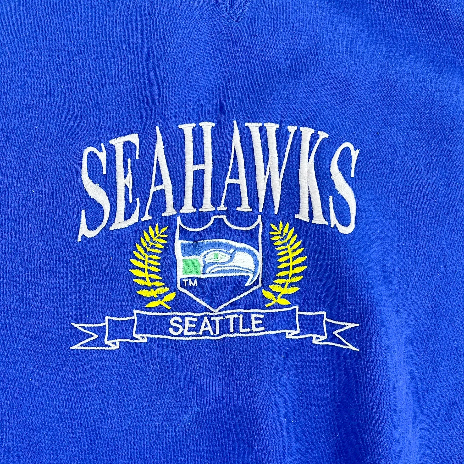 F- Vintage Seattle Seahawks NFL Logo 7 Embroidered Text & Logo Crewneck sold by HG Vintage product image thumbnail 2