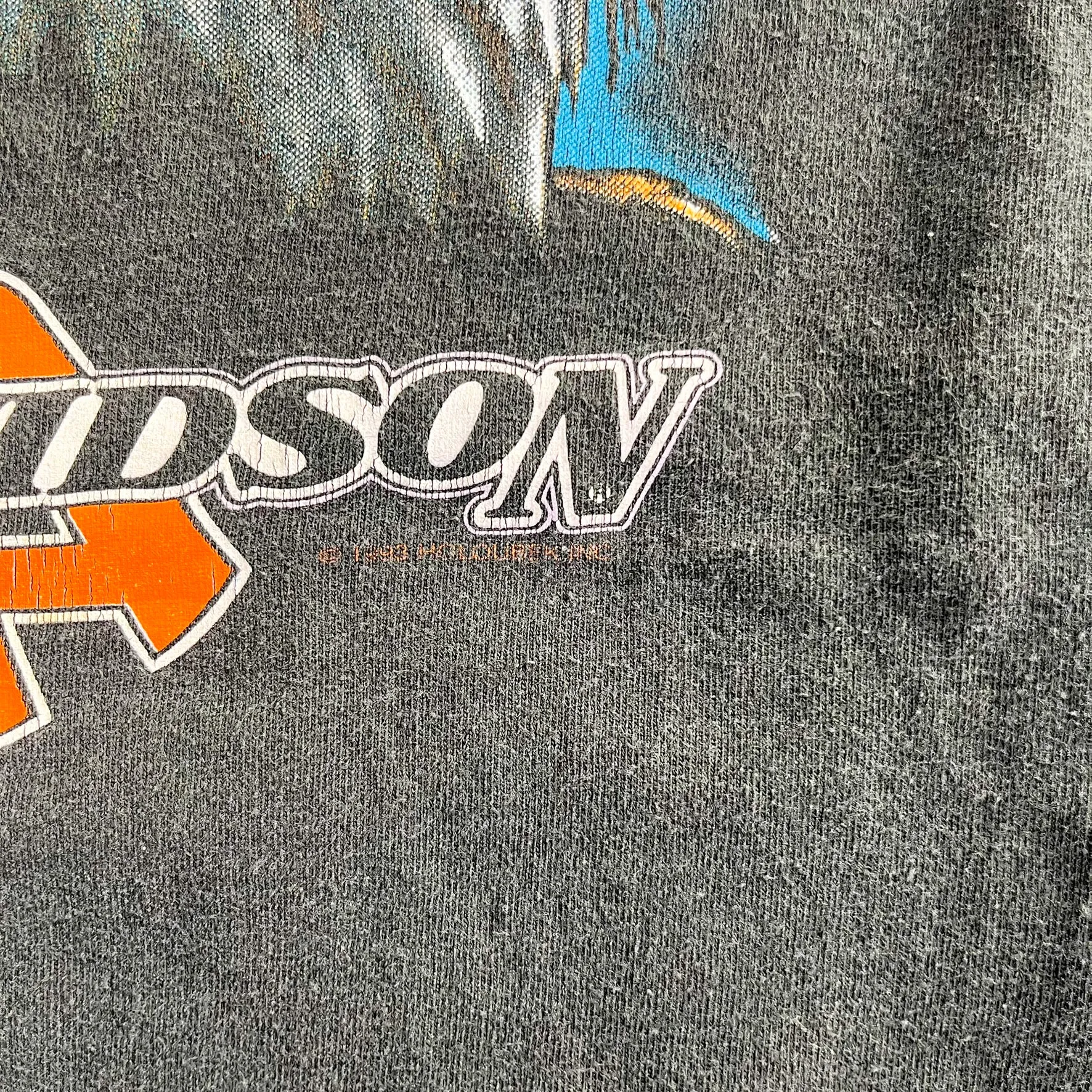 F- Vintage '93 Harley Davidson Zurich Switzerland Single Stitch Tee sold by HG Vintage product image thumbnail 3