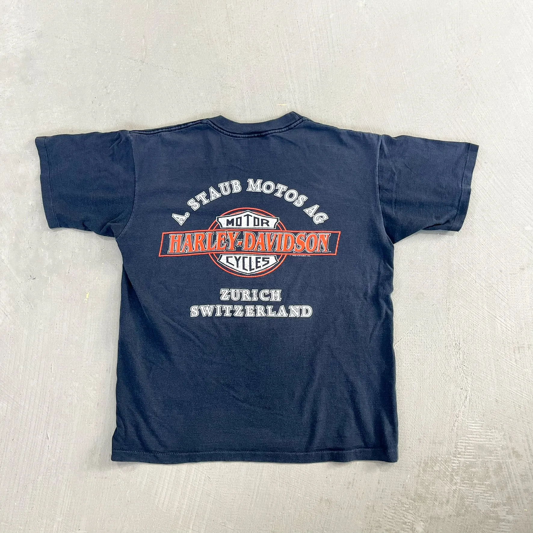 F- Vintage '93 Harley Davidson Zurich Switzerland Single Stitch Tee sold by HG Vintage product image thumbnail 4