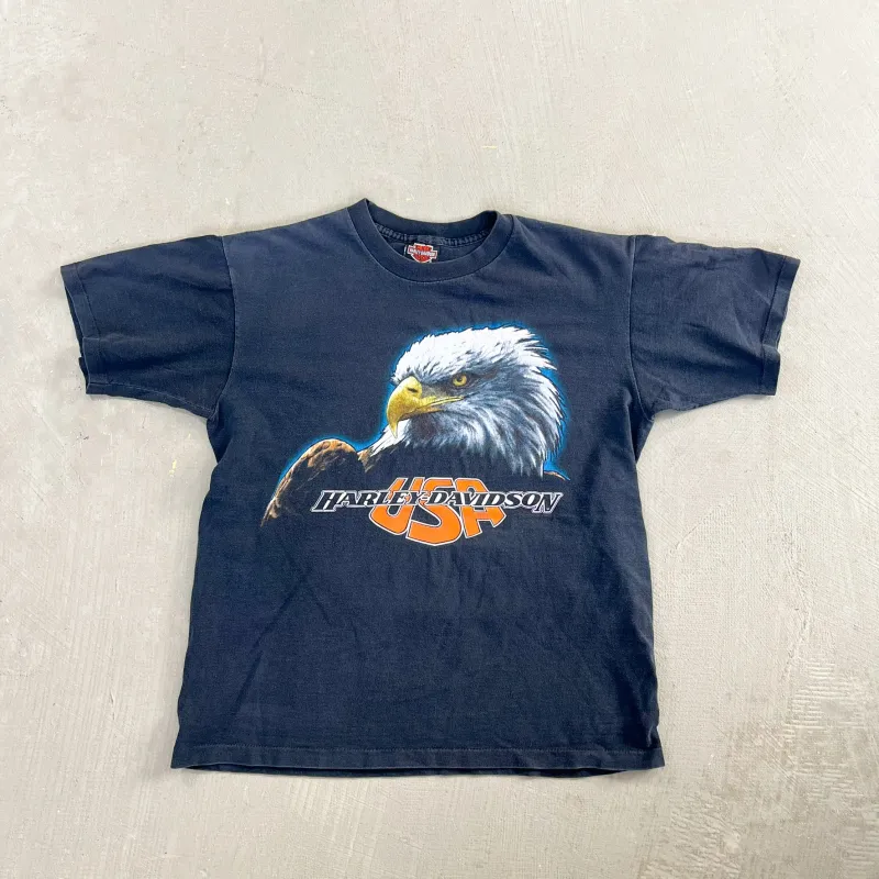F- Vintage '93 Harley Davidson Zurich Switzerland Single Stitch Tee sold by HG Vintage