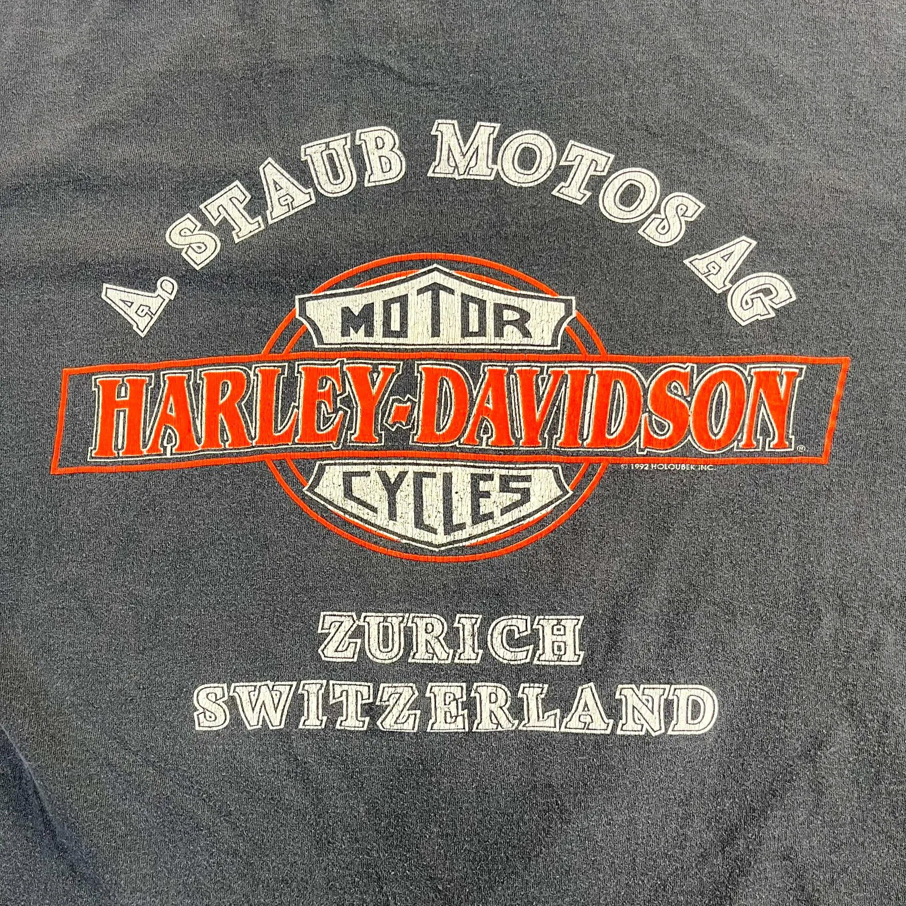 F- Vintage '93 Harley Davidson Zurich Switzerland Single Stitch Tee sold by HG Vintage product image thumbnail 5