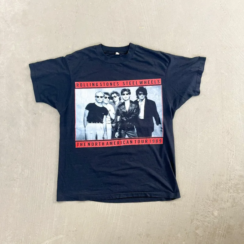 F- Vintage '89 Rolling Stones North American Tour Picture Single Stitch Tee sold by HG Vintage