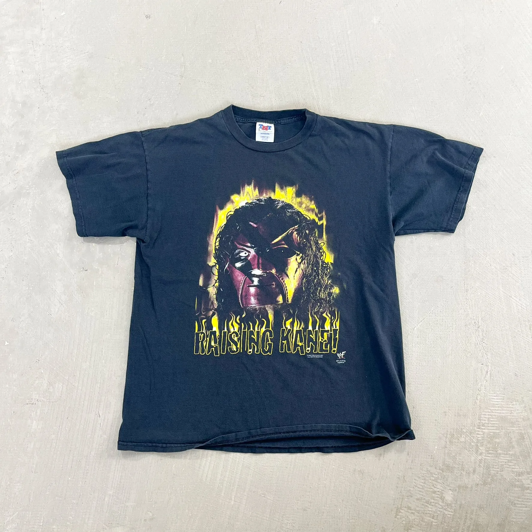 F- Vintage '96 WWE Raising Kane Picture Tee sold by HG Vintage