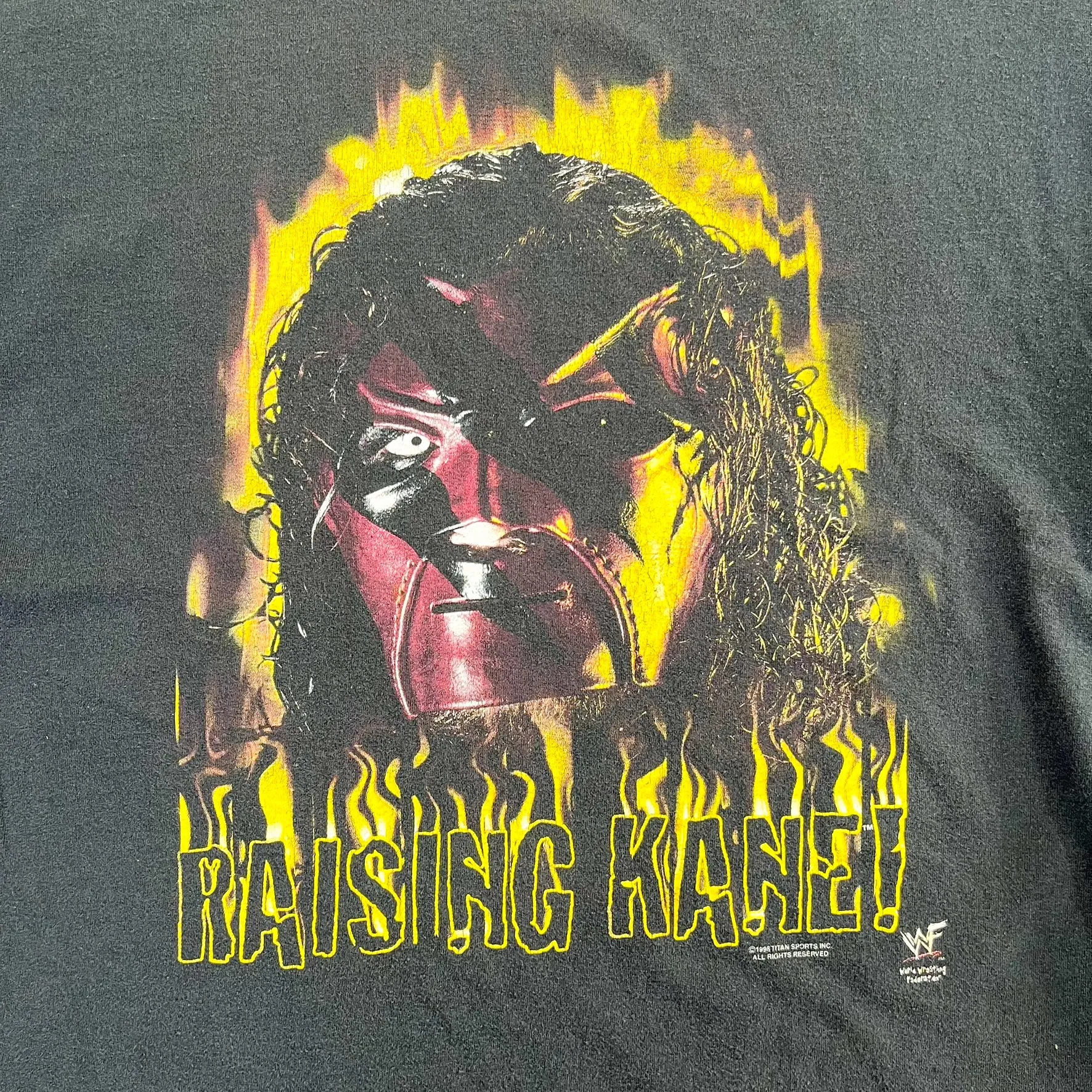 F- Vintage '96 WWE Raising Kane Picture Tee sold by HG Vintage product image thumbnail 2
