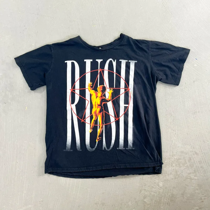 F- 2014  Rush Logo & Text Hemisphere Tee sold by HG Vintage