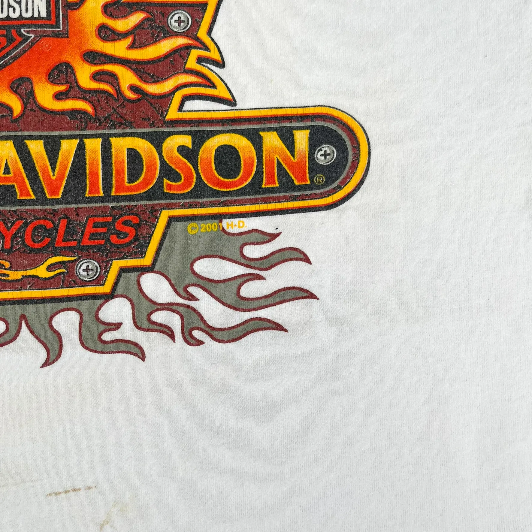 F- Vintage '01 Harley Davidson Flames Graphic & Logo Tee sold by HG Vintage product image thumbnail 3