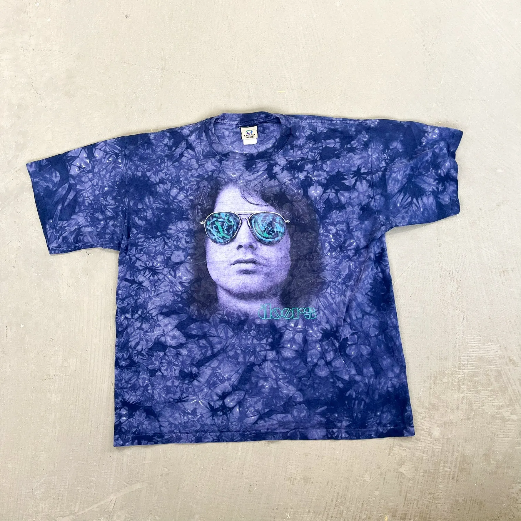 F- Vintage '95 Liquid Blue The Doors Jim Morrison Picture Single Stitch Tee sold by HG Vintage