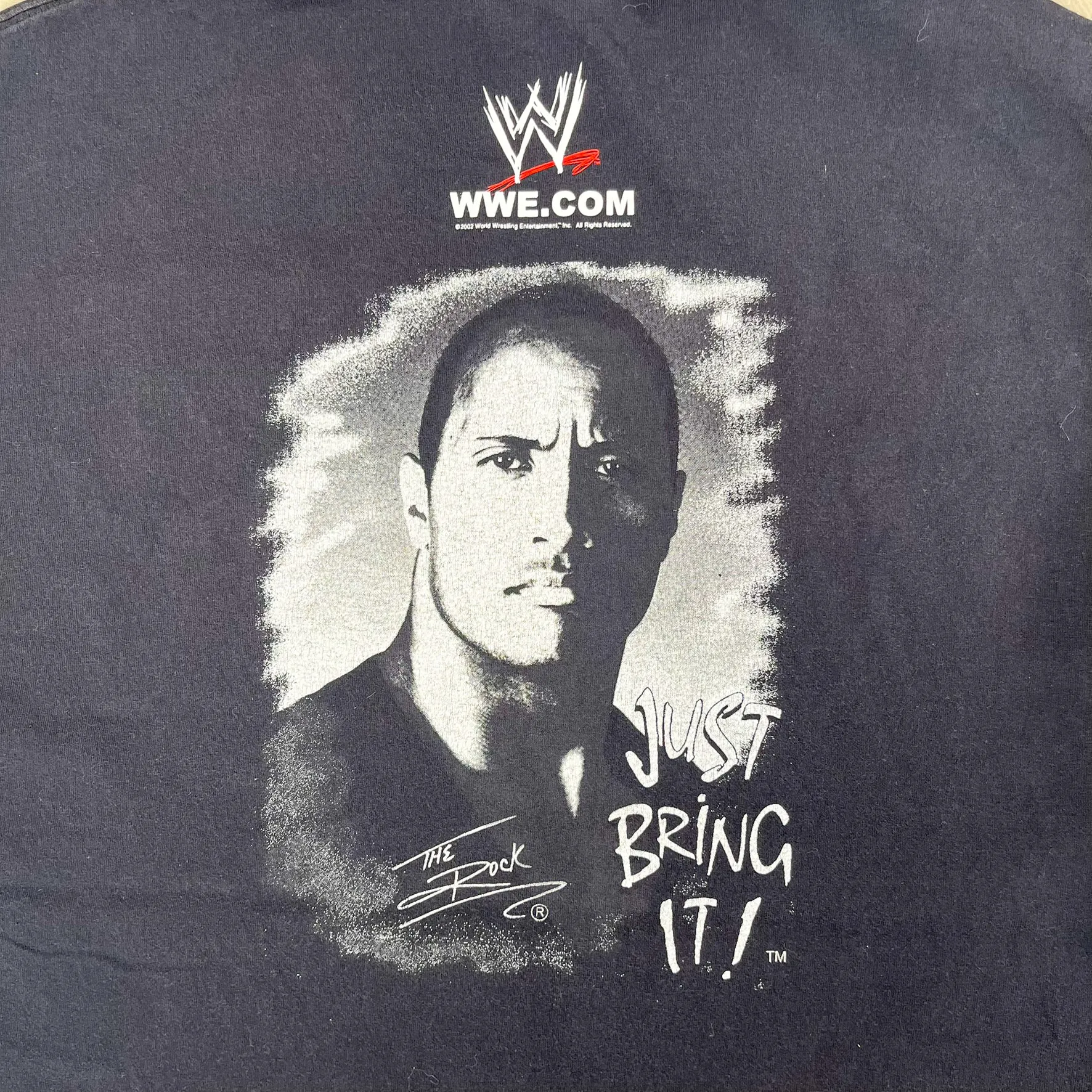 F- Vintage '02 WWE Niagara Falls The Rock Bring It Tee sold by HG Vintage product image thumbnail 4
