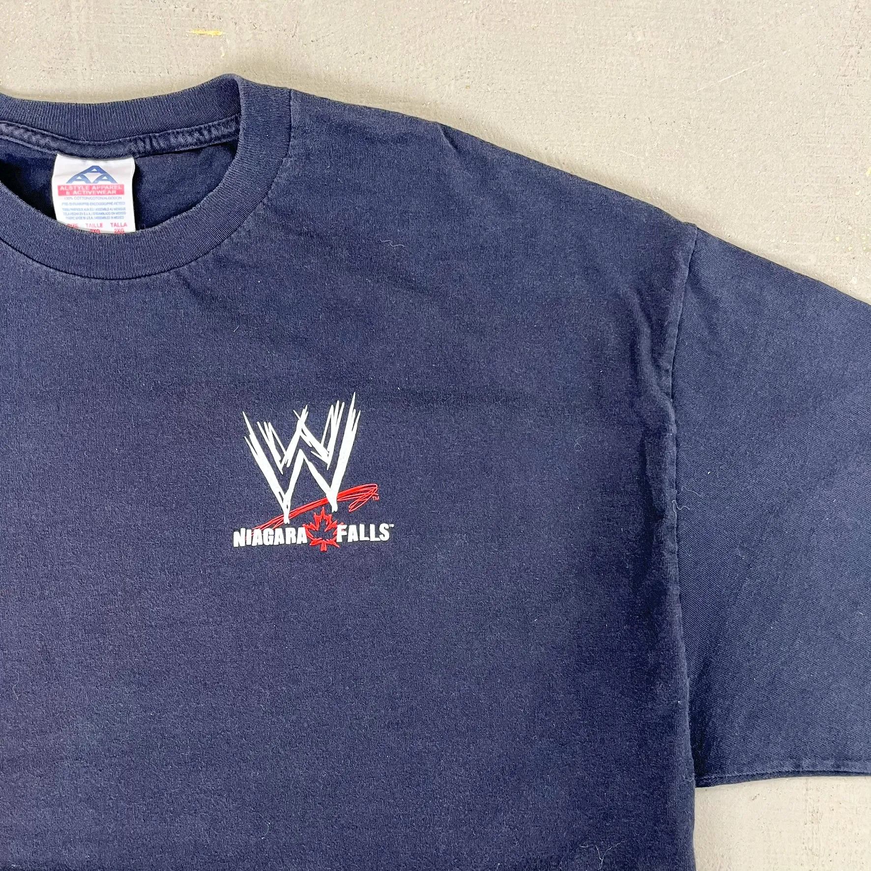 F- Vintage '02 WWE Niagara Falls The Rock Bring It Tee sold by HG Vintage product image thumbnail 2