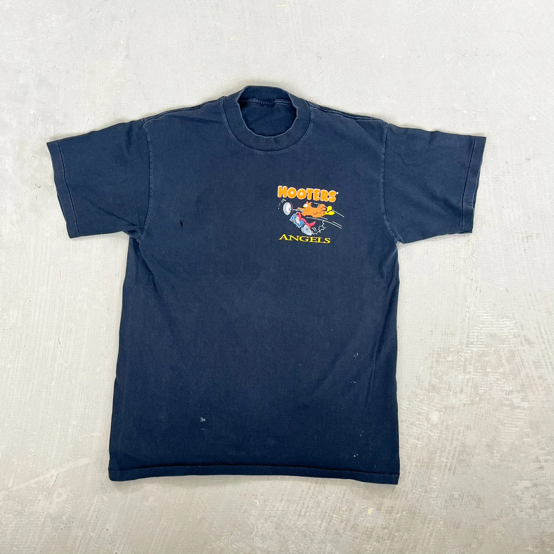 F- Vintage Hooters Angels Motorcycle Graphic Single Stitch Tee sold by HG Vintage
