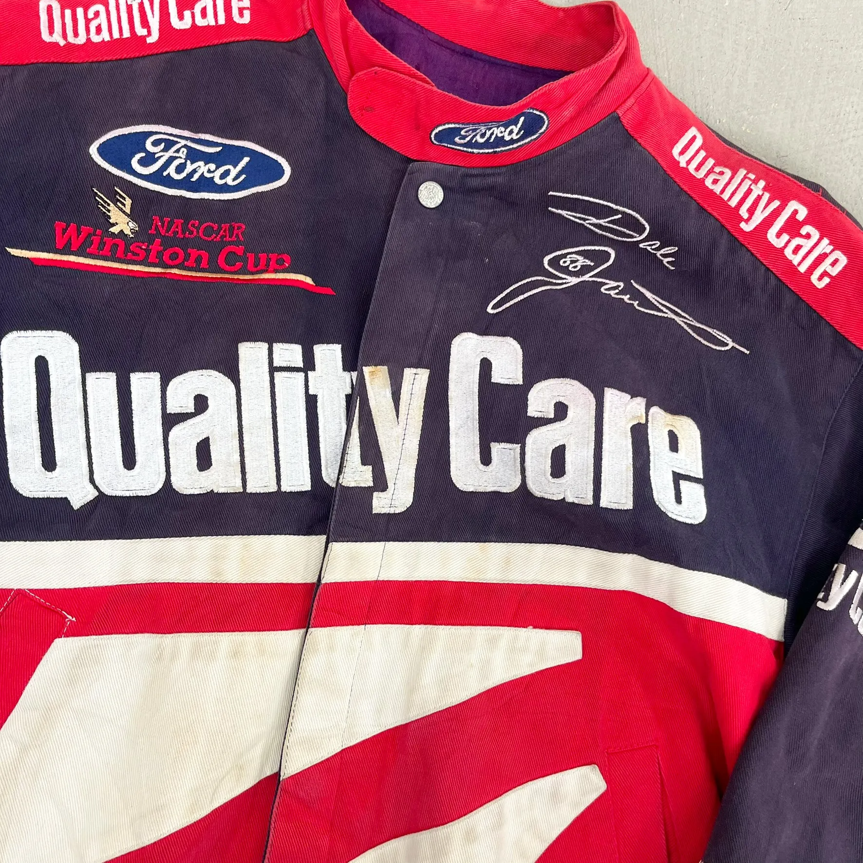 F- Vintage Nascar Jeff Hamilton Dale Jarrett Quality Care Racing Jacket sold by HG Vintage product image thumbnail 3