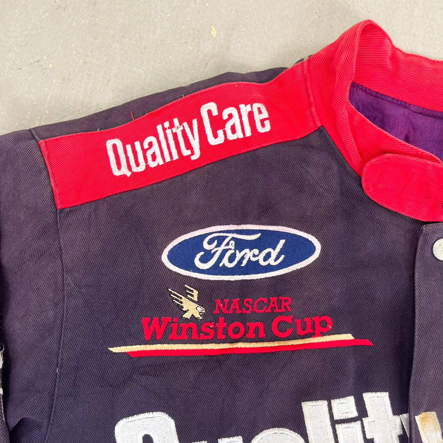 F- Vintage Nascar Jeff Hamilton Dale Jarrett Quality Care Racing Jacket sold by HG Vintage product image thumbnail 2