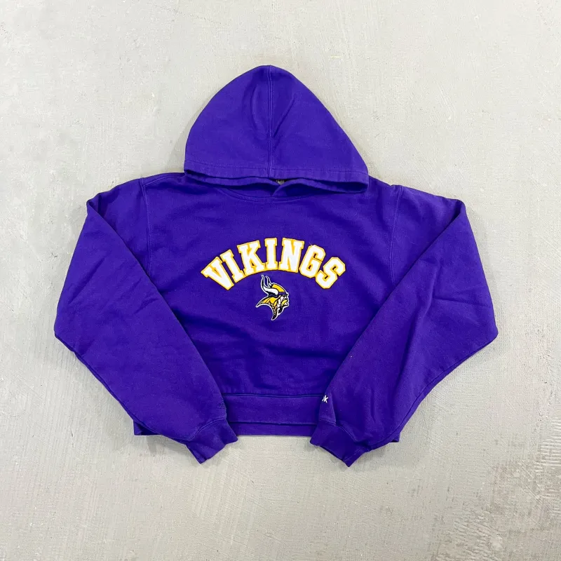 F- HOM Minnesota Vikings Cropped Reworked Hoodie sold by HG Vintage