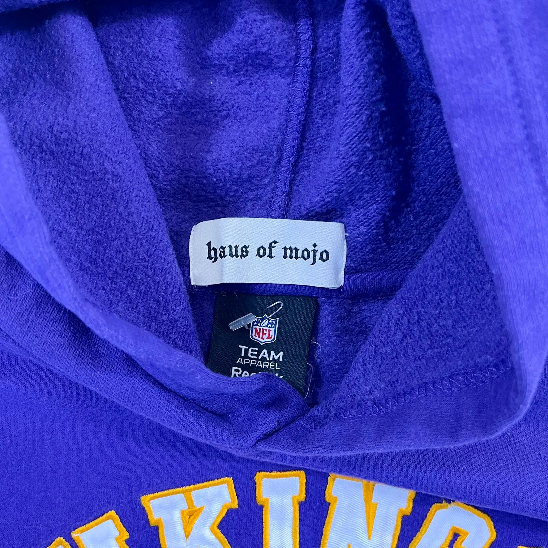 F- HOM Minnesota Vikings Cropped Reworked Hoodie sold by HG Vintage product image thumbnail 3