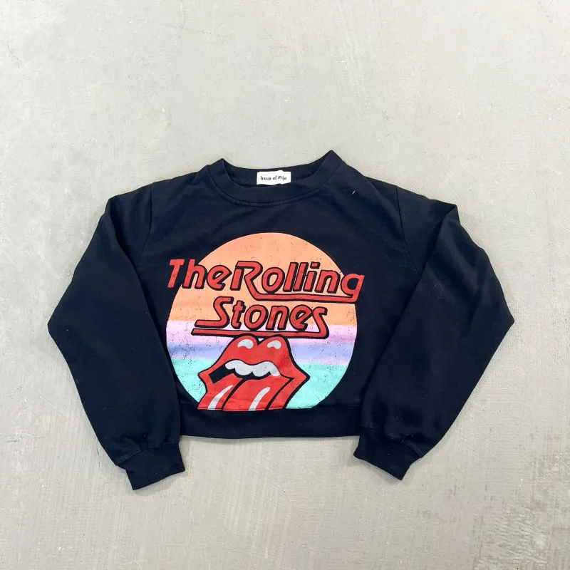 F- HOM Rolling Stones Logo Cropped Reworked Crewneck sold by HG Vintage