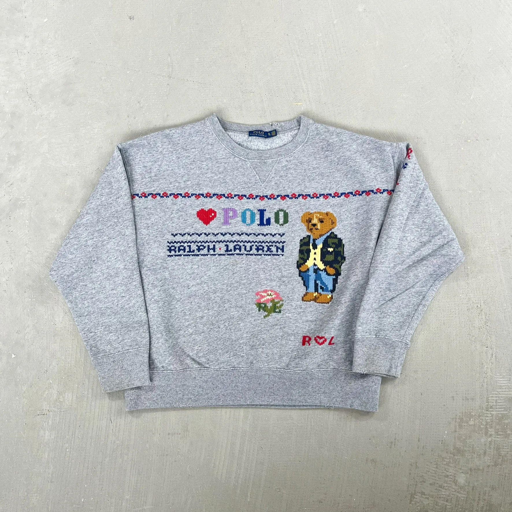 F- Vintage Polo Ralph Lauren Bear & Text Crewneck sold by HG Vintage
