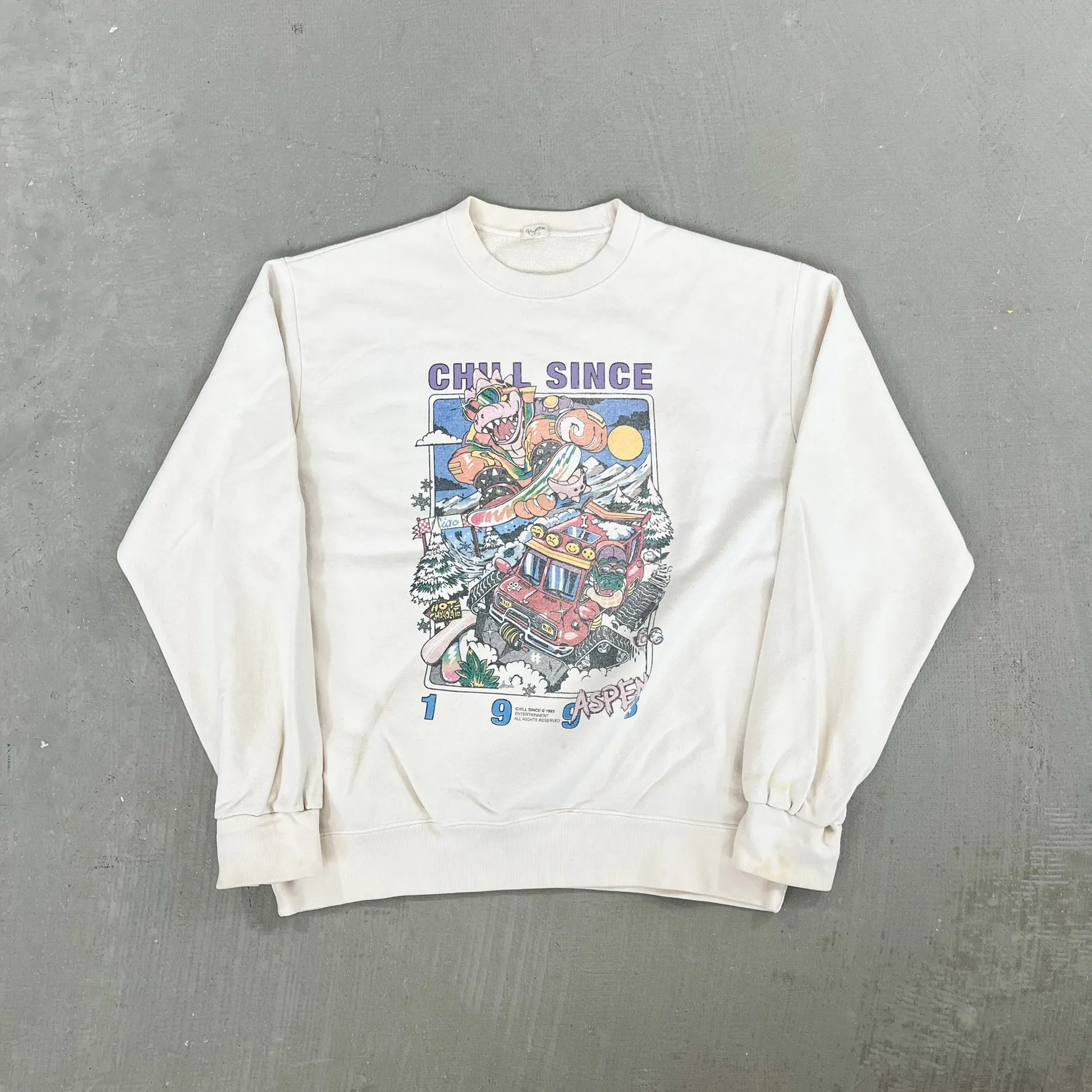 F- Vintage '93 John Galt Chill Since 1993 Aspen Crewneck sold by HG Vintage