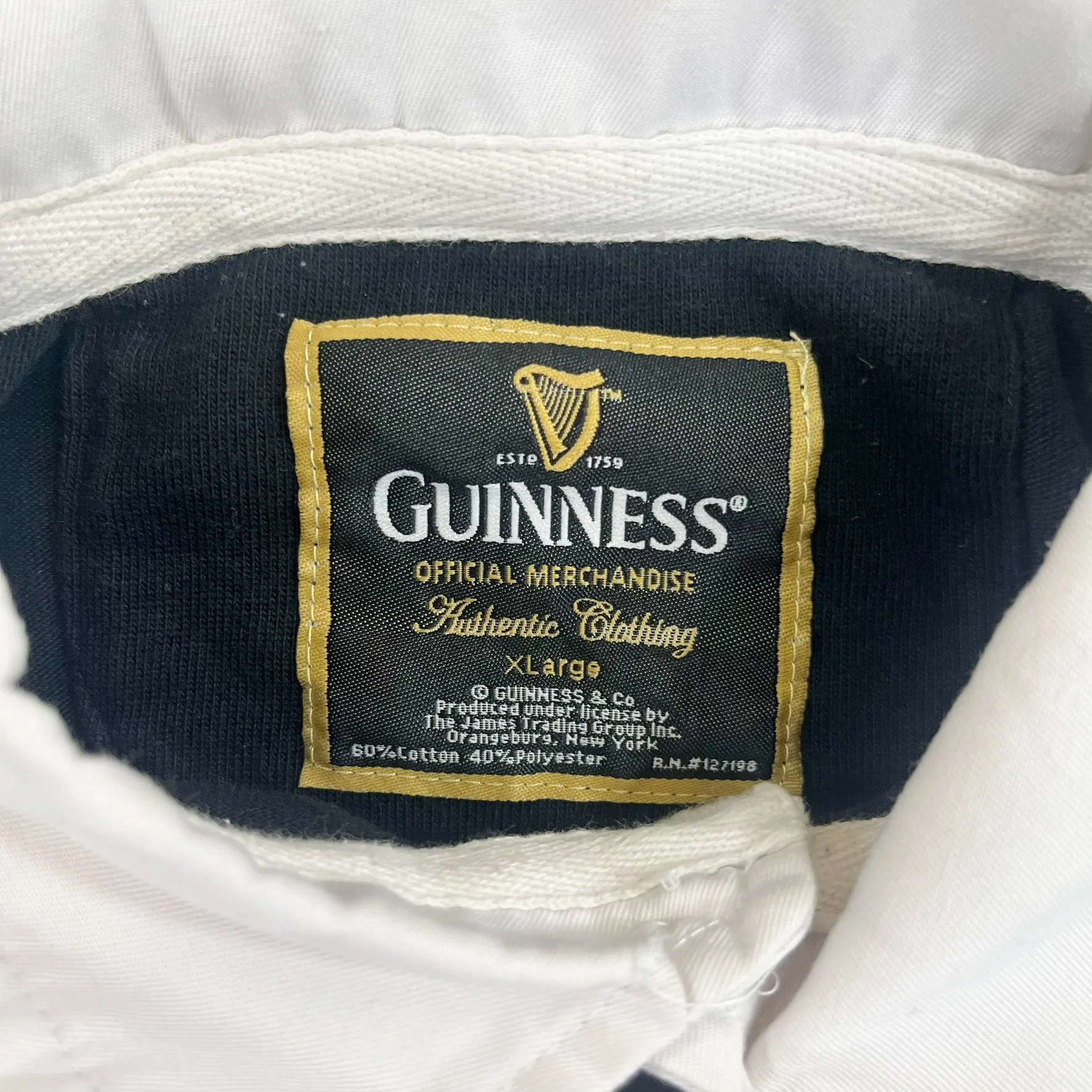 F- Guinness Patch & Embroidered Text Rugby Shirt sold by HG Vintage product image thumbnail 5