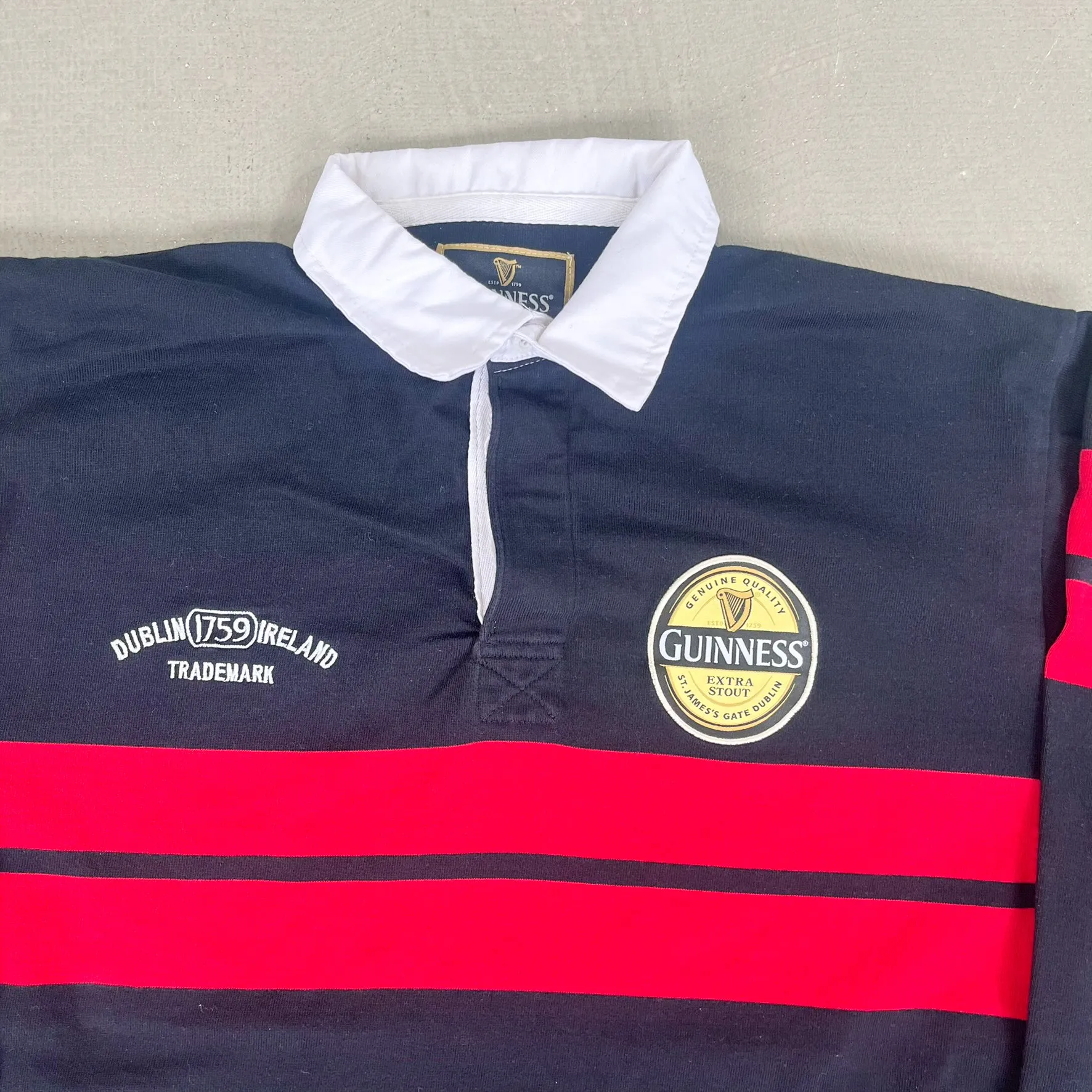 F- Guinness Patch & Embroidered Text Rugby Shirt sold by HG Vintage product image thumbnail 2