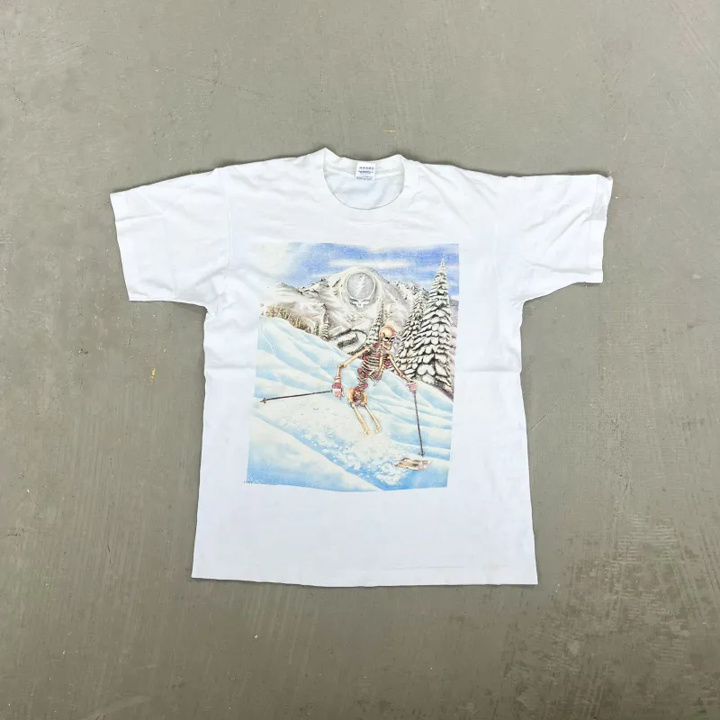 F- Vintage '91 Grateful Dead Skying Skeleton Graphic Single Stitch Tee sold by HG Vintage