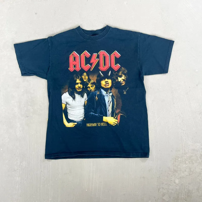F- Vintage '01 AC/DC Highway To Hell Picture Red Anvil Tag Tee sold by HG Vintage