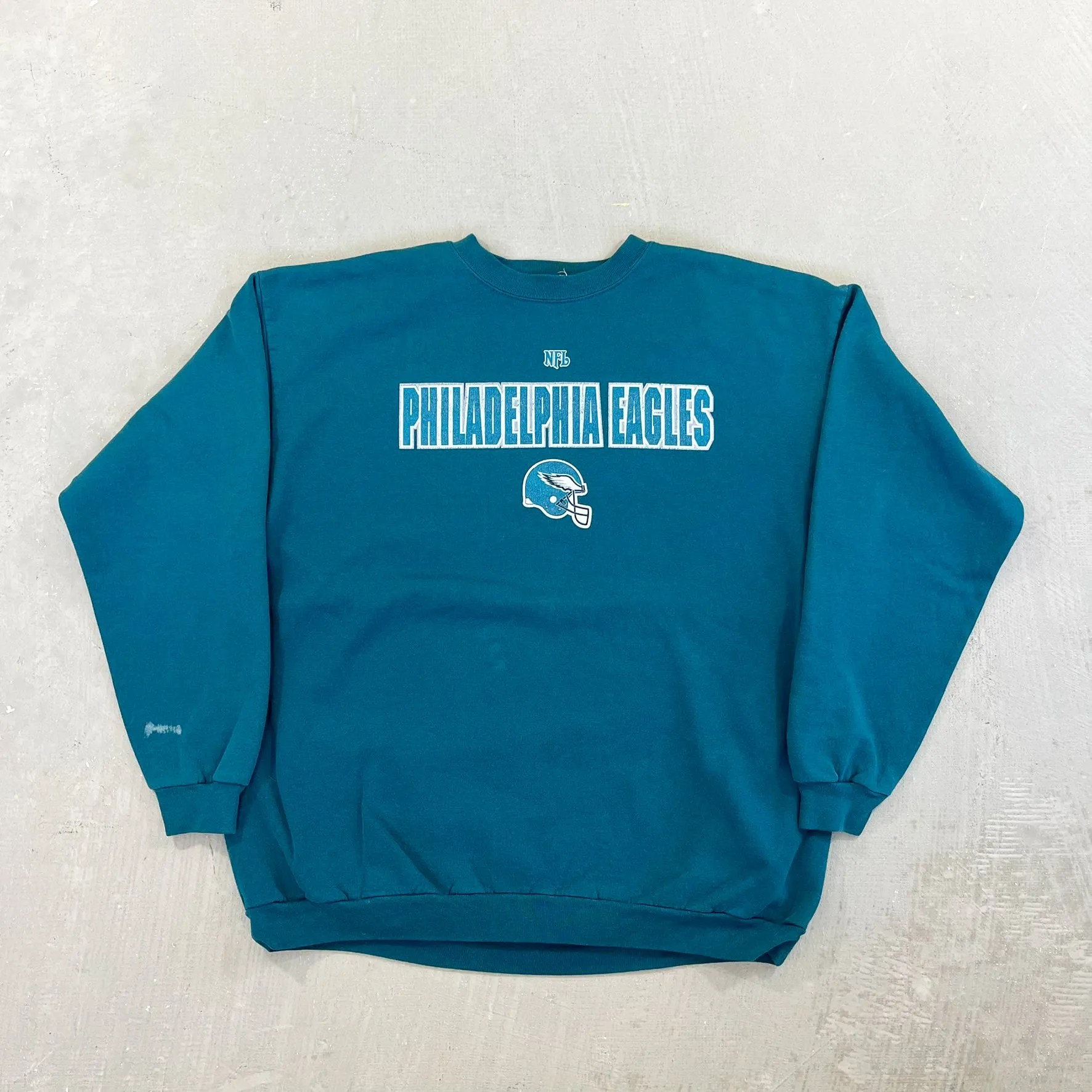 F- Vintage Philadelphia Eagles NFL Logo & Text Crewneck sold by HG Vintage