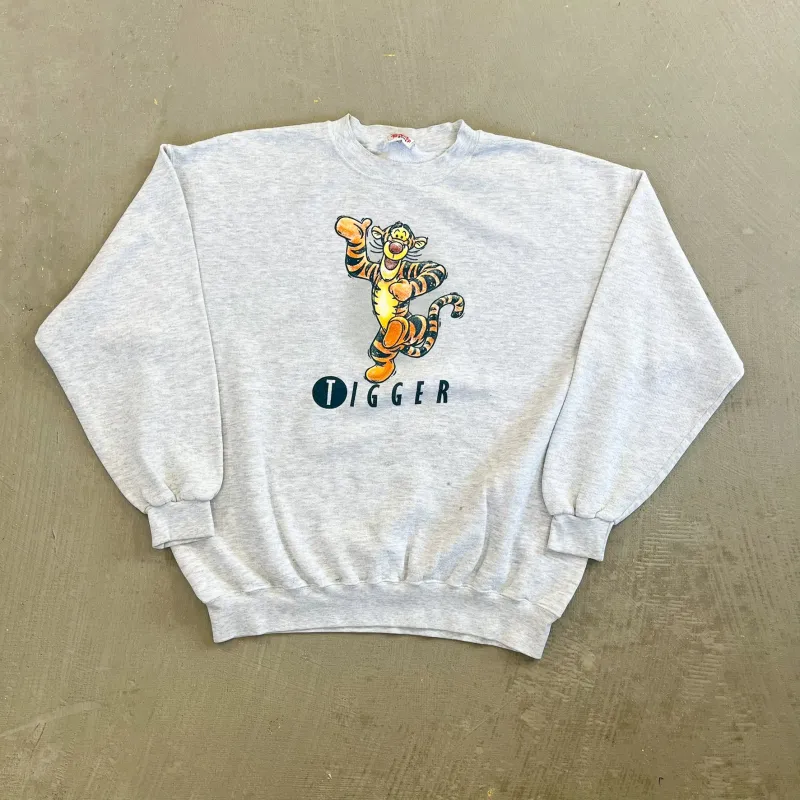 F- Vintage Disney Tigger Text & Graphic Crewneck sold by HG Vintage