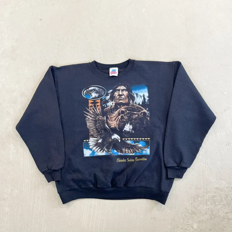 F- Vintage Planet Hollywood Cherokee Reservation Graphic Crewneck sold by HG Vintage