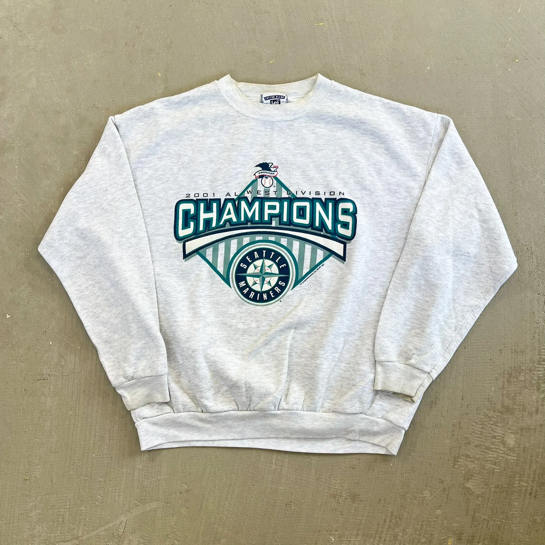 F- Vintage '01 Seattle Mariners ALW Champions MLB Crewneck sold by HG Vintage