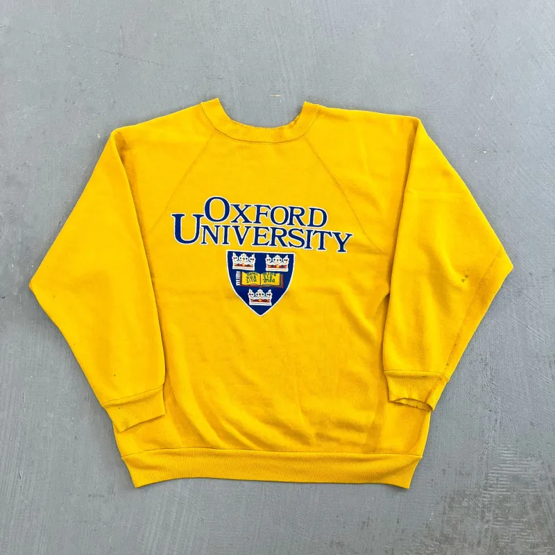 F- Vintage Oxford University Text Crewneck sold by HG Vintage