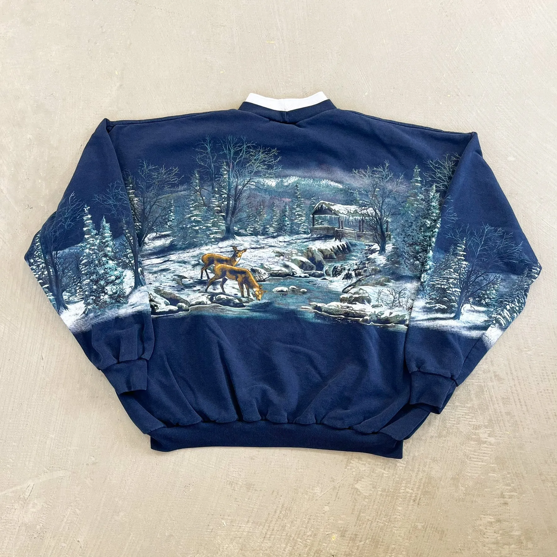 F- Vintage Horse Carriage In Winter Jumbo Print Grandma Crewneck sold by HG Vintage product image thumbnail 5