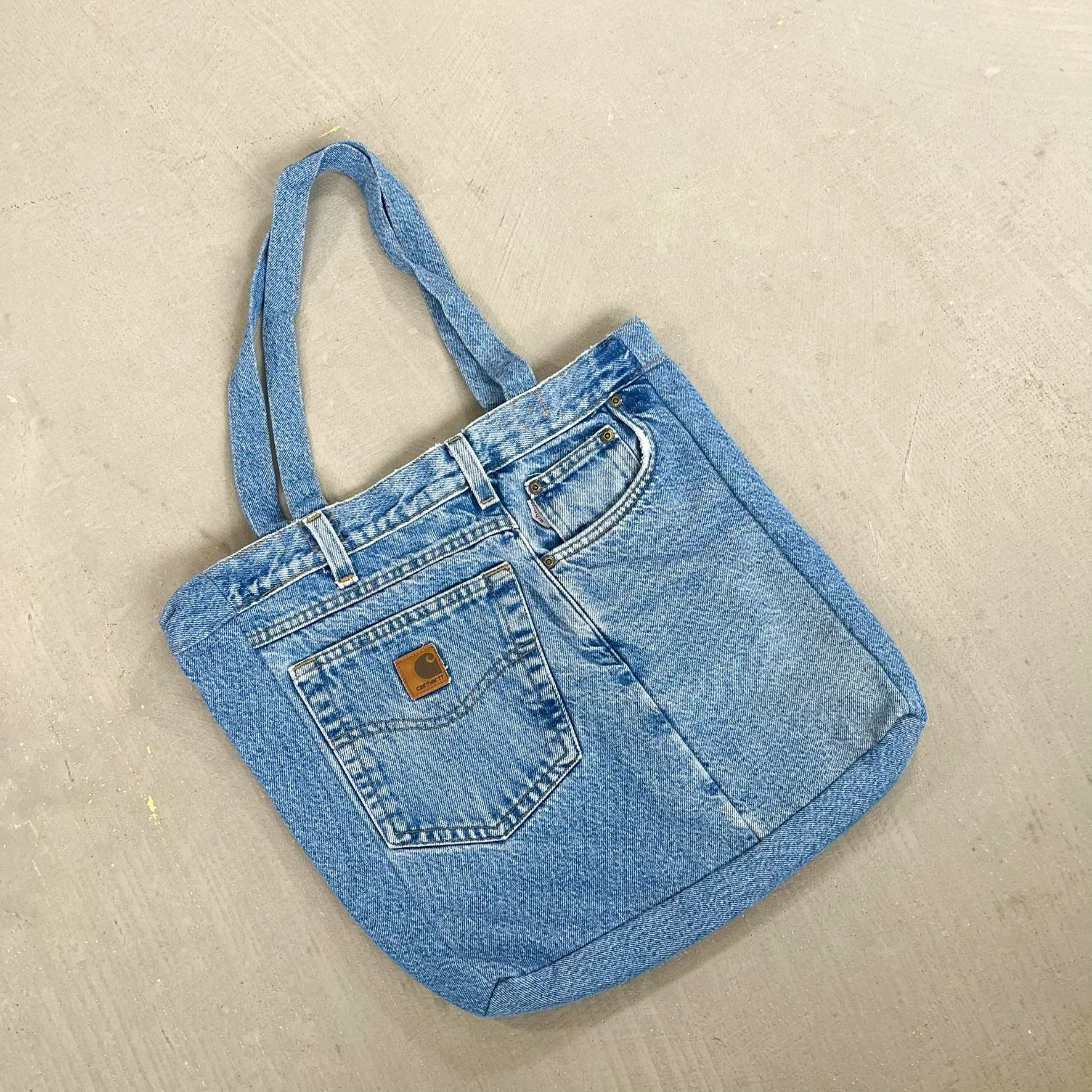 F- HOM Carhartt Reworked Denim/Jeans Tote Bag sold by HG Vintage product image thumbnail 4