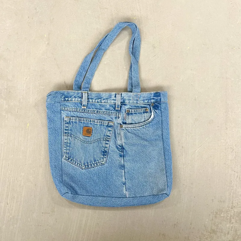 F- HOM Carhartt Reworked Denim/Jeans Tote Bag sold by HG Vintage