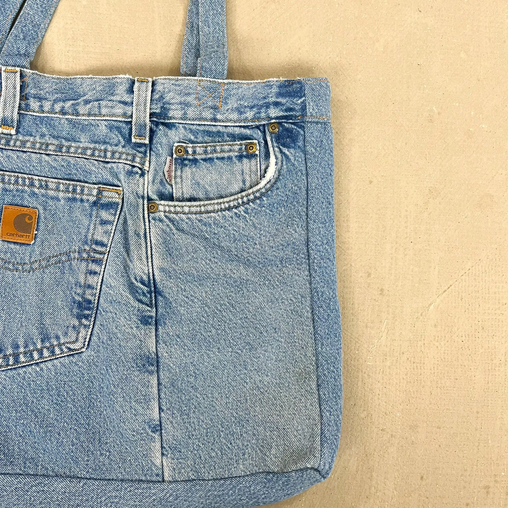 F- HOM Carhartt Reworked Denim/Jeans Tote Bag sold by HG Vintage product image thumbnail 3