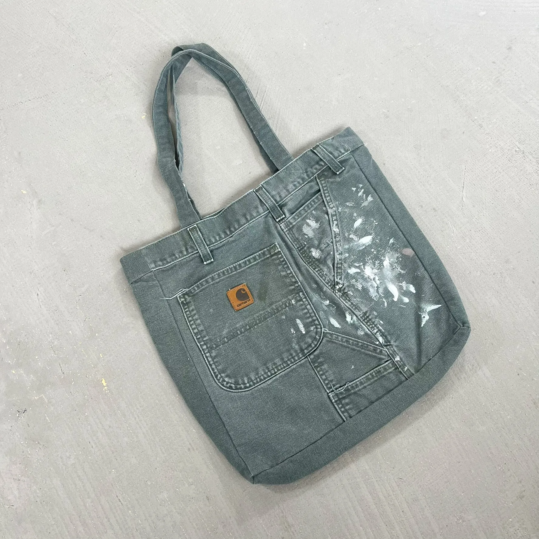 F- HOM Carhartt Reworked Workwear Pant Tote Bag sold by HG Vintage product image thumbnail 4