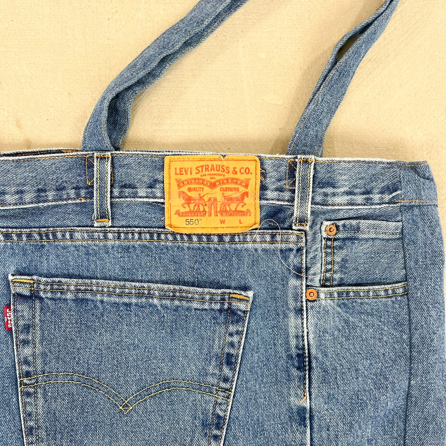 F- HOM Levi's 550 Reworked Denim/Jeans Tote Bag sold by HG Vintage product image thumbnail 2
